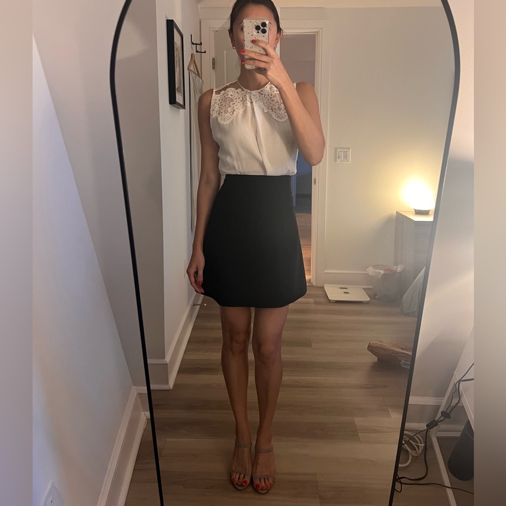 Timeless black and white dress from Sandro. Size 2